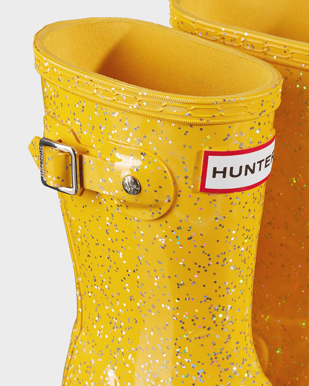 Kids Hunter Rain Boots Yellow - Original Little Giant Glitter - 0143967-SN